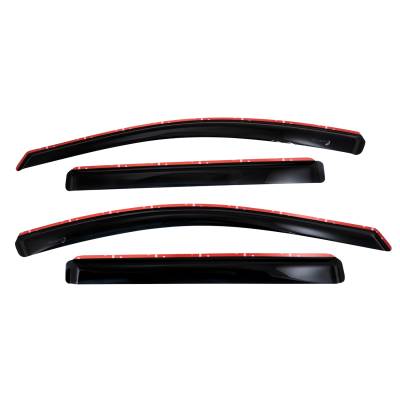 TrailFX - TrailFx 4812IC 4PC Window Vents Low Profile In-Channel Smoke Acrylic