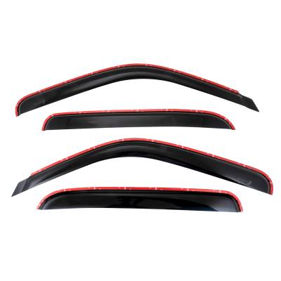 TrailFX - TrailFX 4355IC 4PC Smoke Low Profile In-Channel Window Vents for GM Crew/SUV
