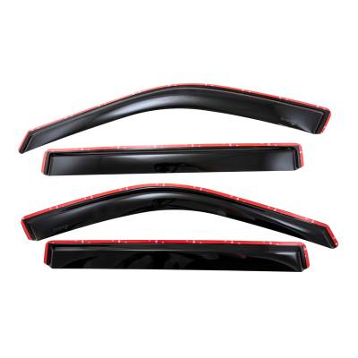 TrailFX - TrailFx 4888IC 4PC Window Vents Low Profile In-Channel Smoke Acrylic