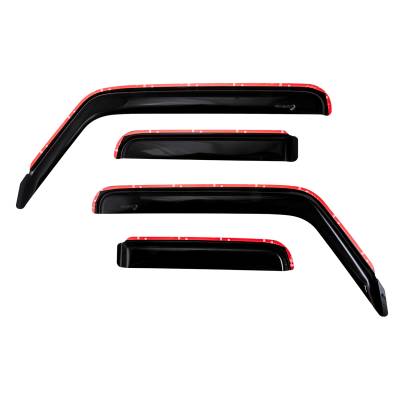 TrailFX - TrailFX 4811IC 4Pc Low Profile Smoked Window Vent Visors In-Channel