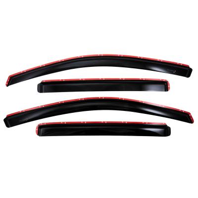 TrailFX - TrailFx 4977IC 4PC Window Vents Low Profile In-Channel Smoke Acrylic