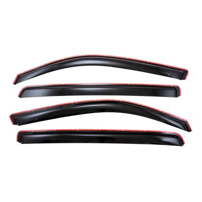 TrailFX - TrailFx 4818IC 4PC Window Vents Low Profile In-Channel Smoke Acrylic