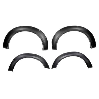 TrailFX - TrailFX TFF3008S Pocket Style Fender Flare Set Black Smooth Paintable Finish