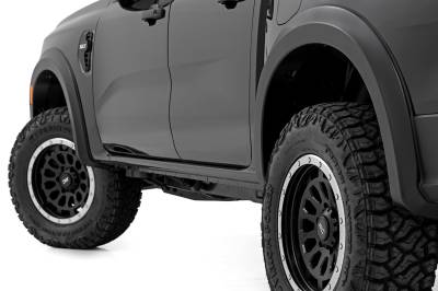 Rough Country Suspension Systems - Rough Country S-F12401-G1 Sport Fender Flares-Absolute Black 24-26 Ford Ranger