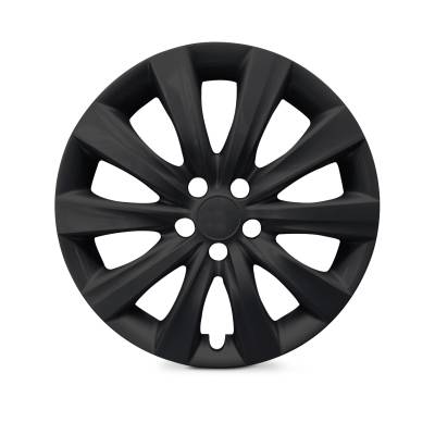 Winjet - Winjet CHB-5109-BP-16 16" Hubcaps Wheel Cover 4PC Matte Black for Toyota Corolla