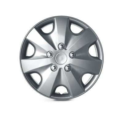 Winjet - Winjet CHB-5051-A-15 15" Universal Wheel Cover Hubcaps 4Pc Silver