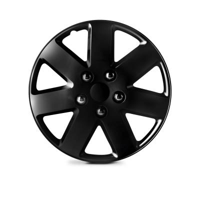 Winjet - Winjet CHB-5058-BL-16 16" Universal Wheel Cover Hubcaps 4Pc Black
