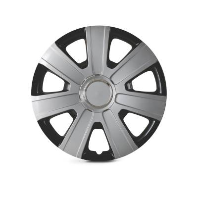 Winjet - Winjet CHB-5076-DP-15 15" Wheel Cover Hubcaps 4PC Set Silver/Black
