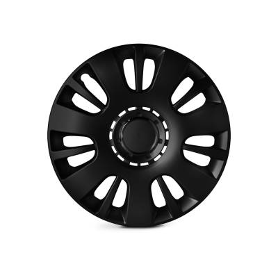Winjet - Winjet CHB-5065-BP-14 14" Universal Wheel Cover Hubcaps 4Pc Matte Black Painted