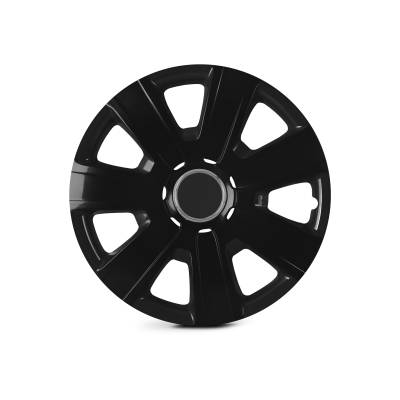Winjet - Winjet CHB-5076-BP-14 14" Wheel Cover Hubcaps 4Pc Black Matte