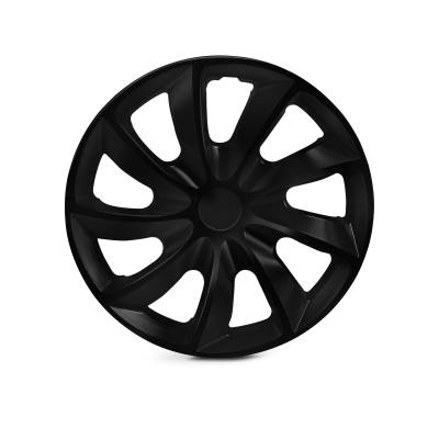 Winjet - Winjet CHB-5084-BP-15 15" 4Pc Set Wheel Cover Hubcaps Black Matte