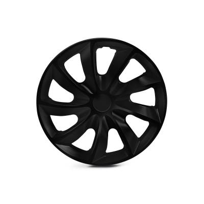 Winjet - Winjet CHB-5084-BP-13 13" Universal Wheel Cover Hubcaps 4Pc Matte Black