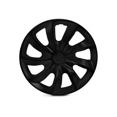 Winjet - Winjet CHB-5084-BP-14 14" 4Pc Set Wheel Cover Hubcaps Black Matte