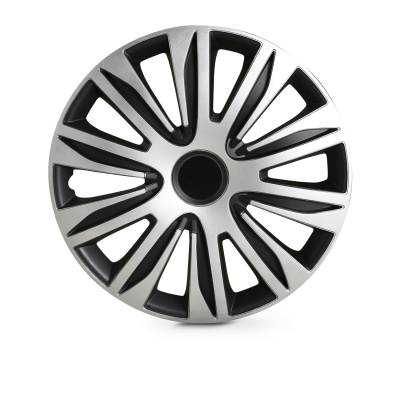 Winjet - Winjet CHB-5083-DP-17 17" Universal Wheel Cover Hubcaps 4Pc Silver/Black