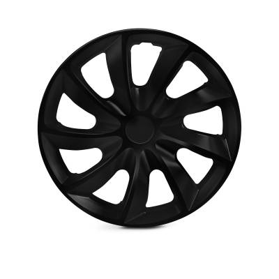 Winjet - Winjet CHB-5084-BP-16 16" 4Pc Set Wheel Cover Hubcaps Black Matte