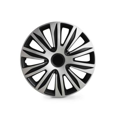 Winjet - Winjet CHB-5083-DP-13 13" Universal Wheel Cover Hubcaps 4Pc Silver/Black