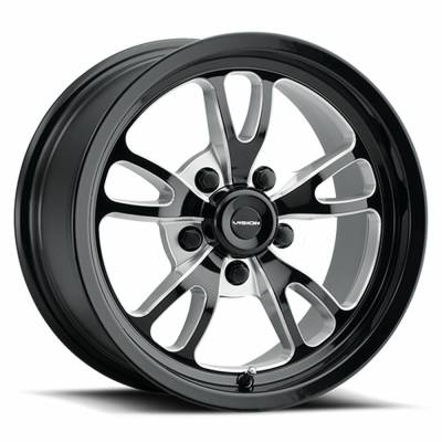 Vision Wheel - Vision Wheel 149 Patriot 15x10 5x4.5 25mm Gloss Black/Milled 149-5165B25
