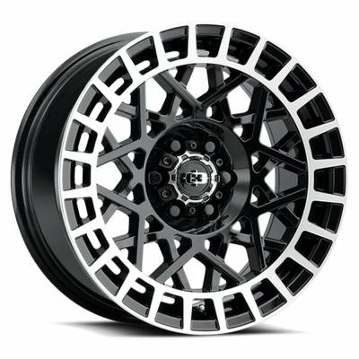 Vision Wheel - Vision Wheel 349 Savage 15x7 5x100 15mm Gloss Black/Machined 349-5744GBML15