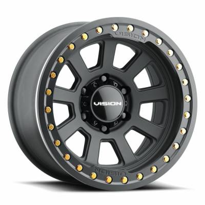 Vision Wheel - Vision Wheel 350 Ojos Beadlock 15X8 5x5.5 -28mm Satin Black 350BL5827SBBR-28