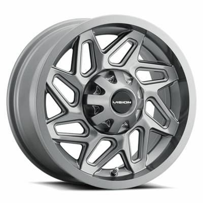 Vision Wheel - Vision Wheel 361 Spyder 12x7 4x110 2.5mm Gunmetal 361-127110GM4
