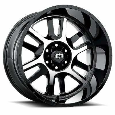 Vision Wheel - Vision Wheel 419 Split 22x12 8x180 -51mm Gloss Black/Machined 419-22287GBMF-51