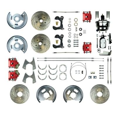 The Right Stuff Detailing - The Right Stuff Detailing FSC554DCCZX Front/Rear Brake Conversion Kit for Chevy