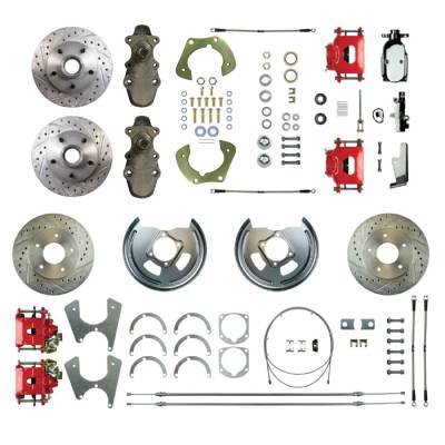 The Right Stuff Detailing - The Right Stuff Detailing FSC554SDDZX Front/Rear Brake Conversion Kit for Chevy