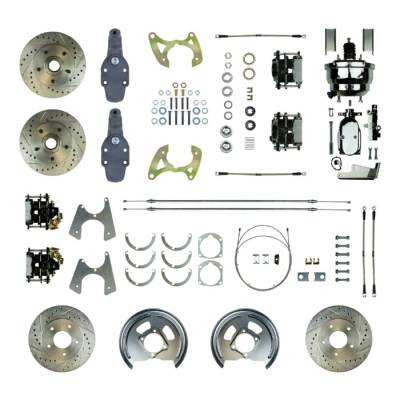The Right Stuff Detailing - The Right Stuff Detailing FSC584DCDSX Front/Rear Brake Conversion Kit for Chevy