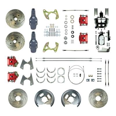 The Right Stuff Detailing - The Right Stuff Detailing FSC584DCDZX Front/Rear Brake Conversion Kit for Chevy