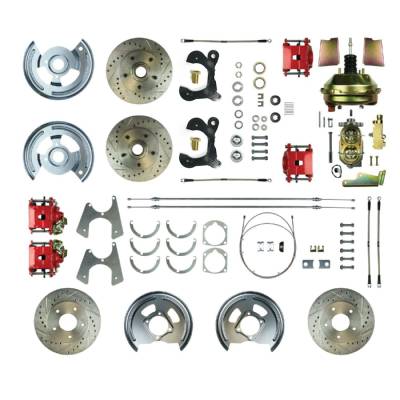 The Right Stuff Detailing - The Right Stuff Detailing FSC594DCCZ Front & Rear Brake Conversion Kit for Chevy