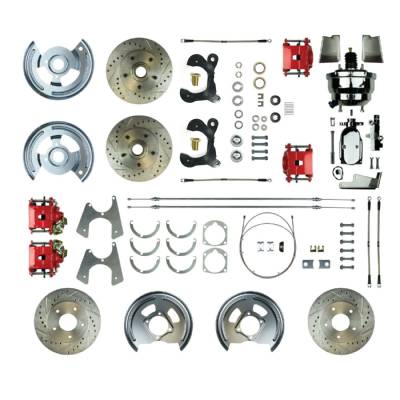 The Right Stuff Detailing - The Right Stuff Detailing FSC594DCCZX Front/Rear Brake Conversion Kit for Chevy