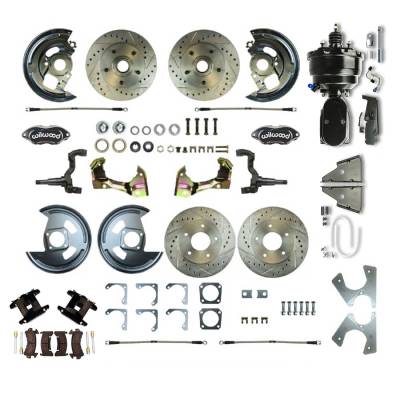 The Right Stuff Detailing - The Right Stuff AFXDC22CSY Brake Conversion Kit Front/Rear Chevy/Pontiac