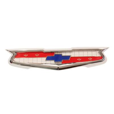 Trim Parts - Trim Parts 1394 1956-58 Full-Size Chevrolet Trunk Emblem Assembly 6-Cylinder EA