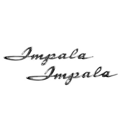 Trim Parts - Trim Parts 2128 1961 Impala Rear Quarter Script "Impala" PAIR