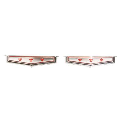 Trim Parts - Trim Parts 2475 1965-66 Caprice Rear Roof Panel Emblem PAIR