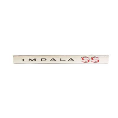 Trim Parts - Trim Parts 2590 1966 Impala SS Glove Box Door Emblem "Impala SS" EACH