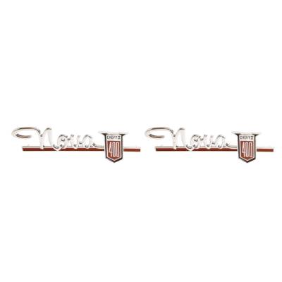 Trim Parts - Trim Parts 3015 1962 Nova Rear Quarter Emblem "Nova 400" PAIR
