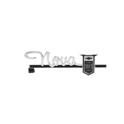 Trim Parts - Trim Parts 3024 1963-64 Chevy II & Nova Glove Box Door Emblem "Nova Chevy II" EA