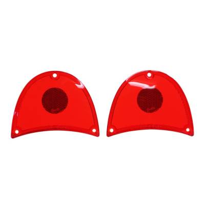 Trim Parts - Trim Parts A1480 1957 Full-Size Chevrolet Red Tail Light Lens PAIR