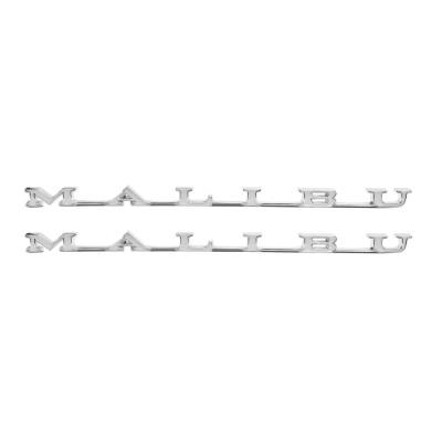 Trim Parts - Trim Parts 4610 1969 Chevelle Rear Quarter Emblem "Malibu" PAIR