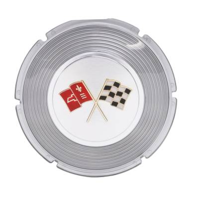 Trim Parts - Trim Parts 5004 1964 Corvette Gas Lid Emblem White Upper Left Corner EACH