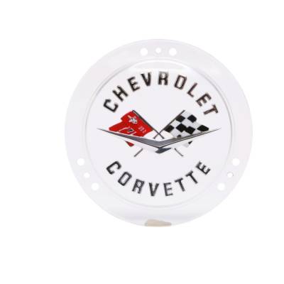 Trim Parts - Trim Parts 5090S 1958-60 Corvette Front & 1958-62 Rear Emblem Service Silver EA