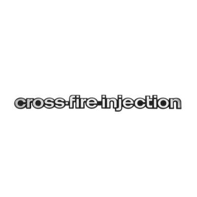 Trim Parts - Trim Parts 5249 1982 Front Fender Emblem "Cross-Fire Injection" EACH