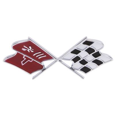 Trim Parts - Trim Parts 5954 1968 Corvette Fuel Door Emblem EACH