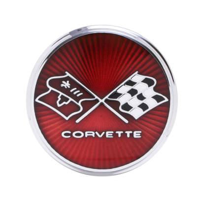 Trim Parts - Trim Parts 5962 1975-76 Corvette Rear Fuel Door Emblem EACH