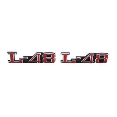 Trim Parts - Trim Parts 5971 73-82 Corvette Hood Emblem "L-48" PAIR