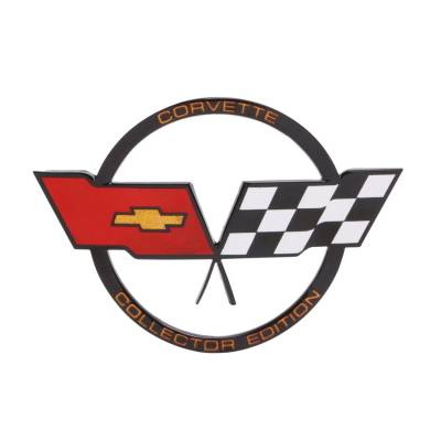 Trim Parts - Trim Parts 5976 1982 Corvette Collector’s Edition Fuel Door Emblem EACH