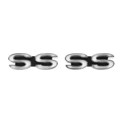 Trim Parts - Trim Parts 6750 1968 Camaro Front Fender Emblem "SS" PAIR