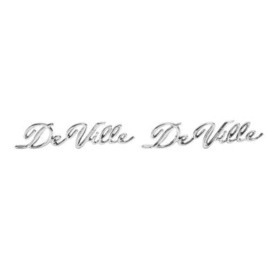 Trim Parts - Trim Parts 7100 1965-70 Cadillac Rear Quarter Emblem "DeVille" PAIR