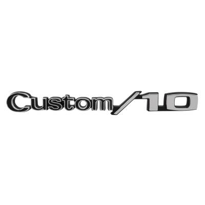 Trim Parts - Trim Parts 9625 1969-72 Chevy/GMC Truck Front Fender Emblem "Custom/10" PR